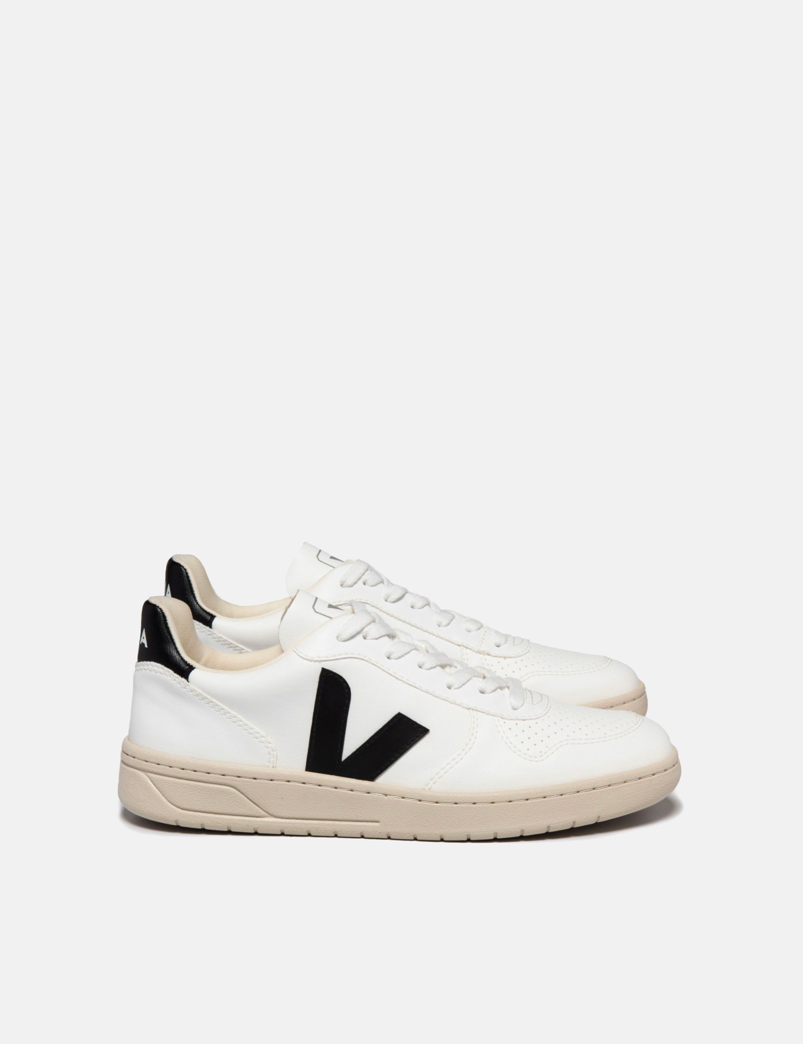 Veja V-10 Women's White & Black Sneakers