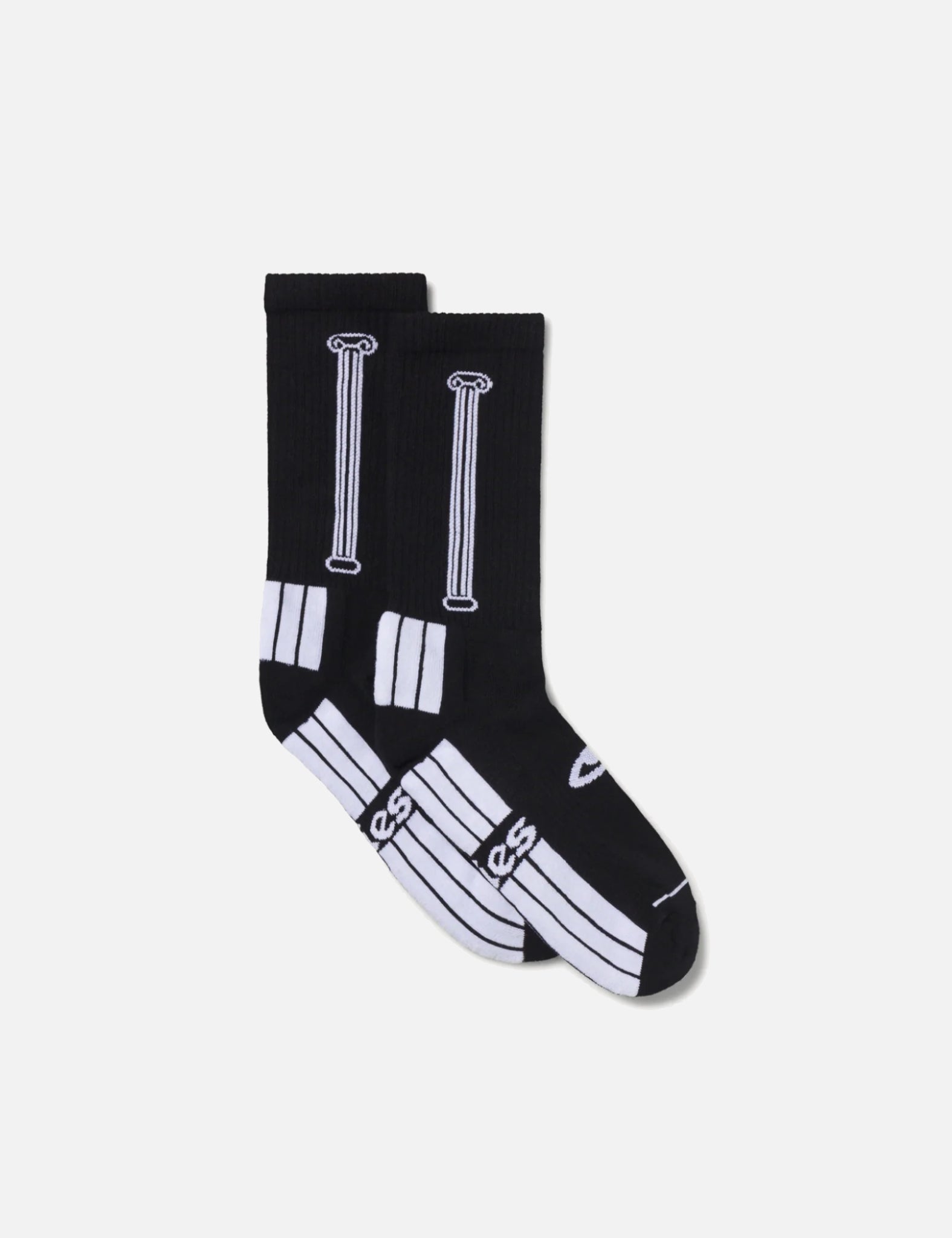 Aries Black Column Socks for Men & Women
