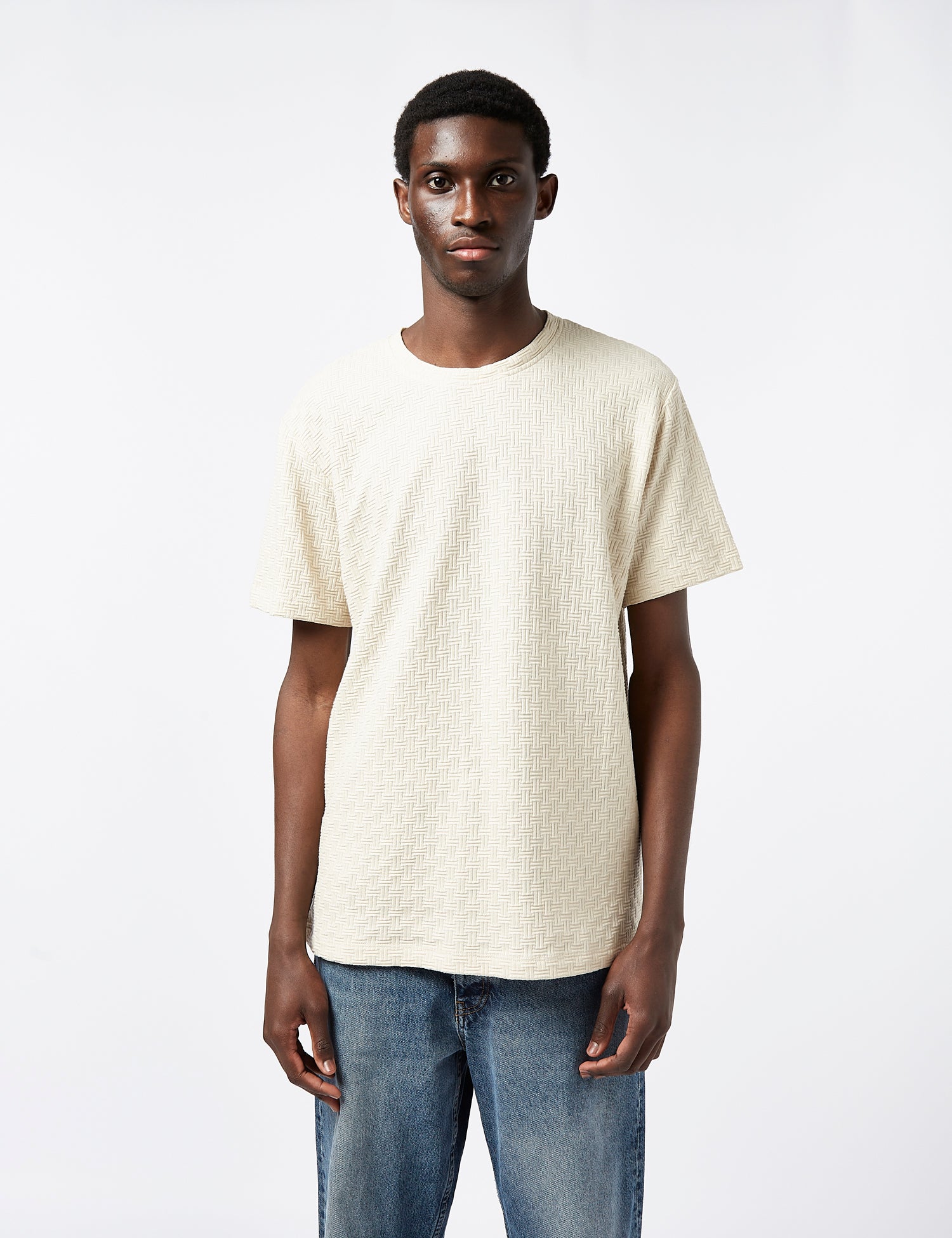 Stone Grey Jacquard Sunflower Tee