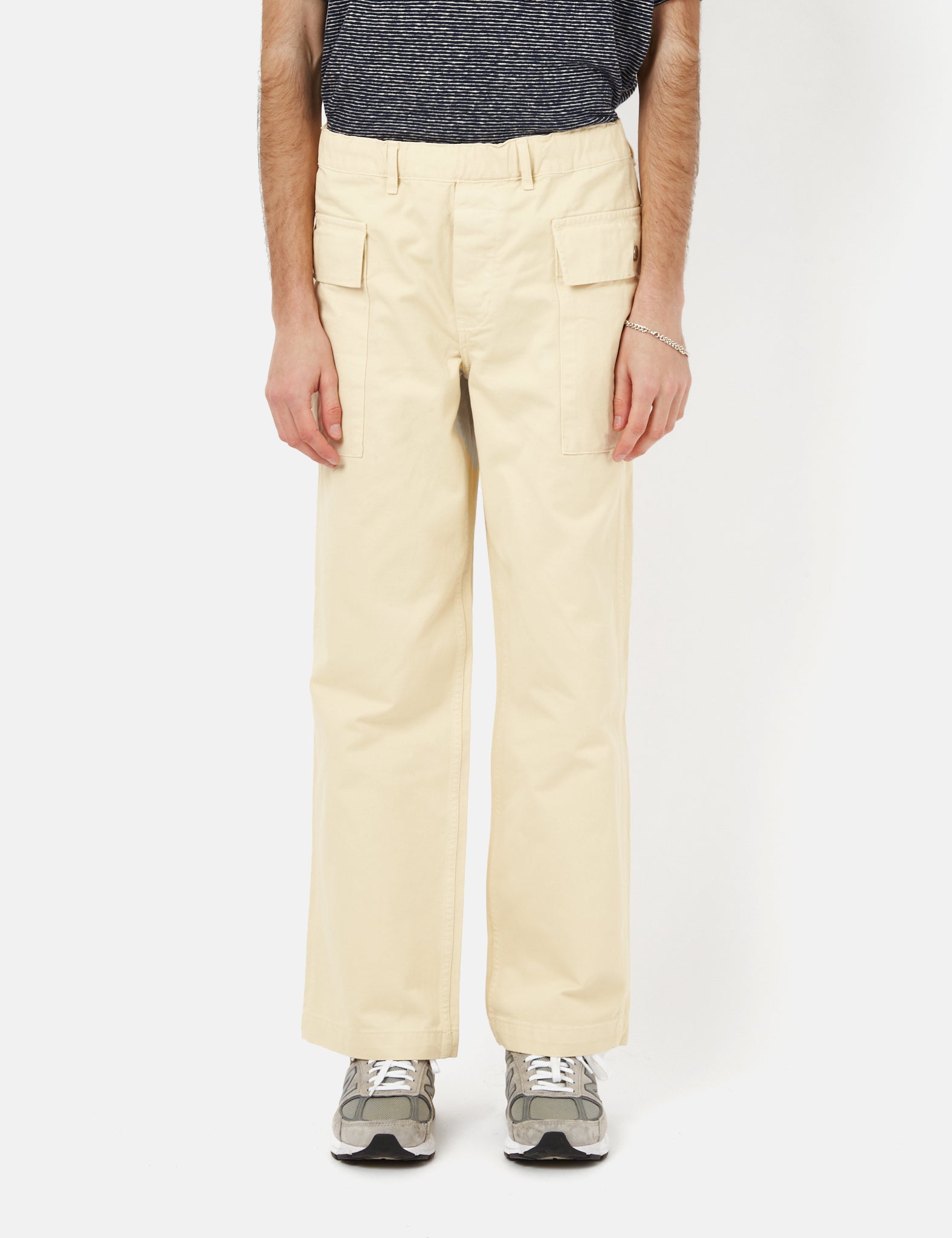 Relaxed Fit Sunflower Cargo Pants in Off White