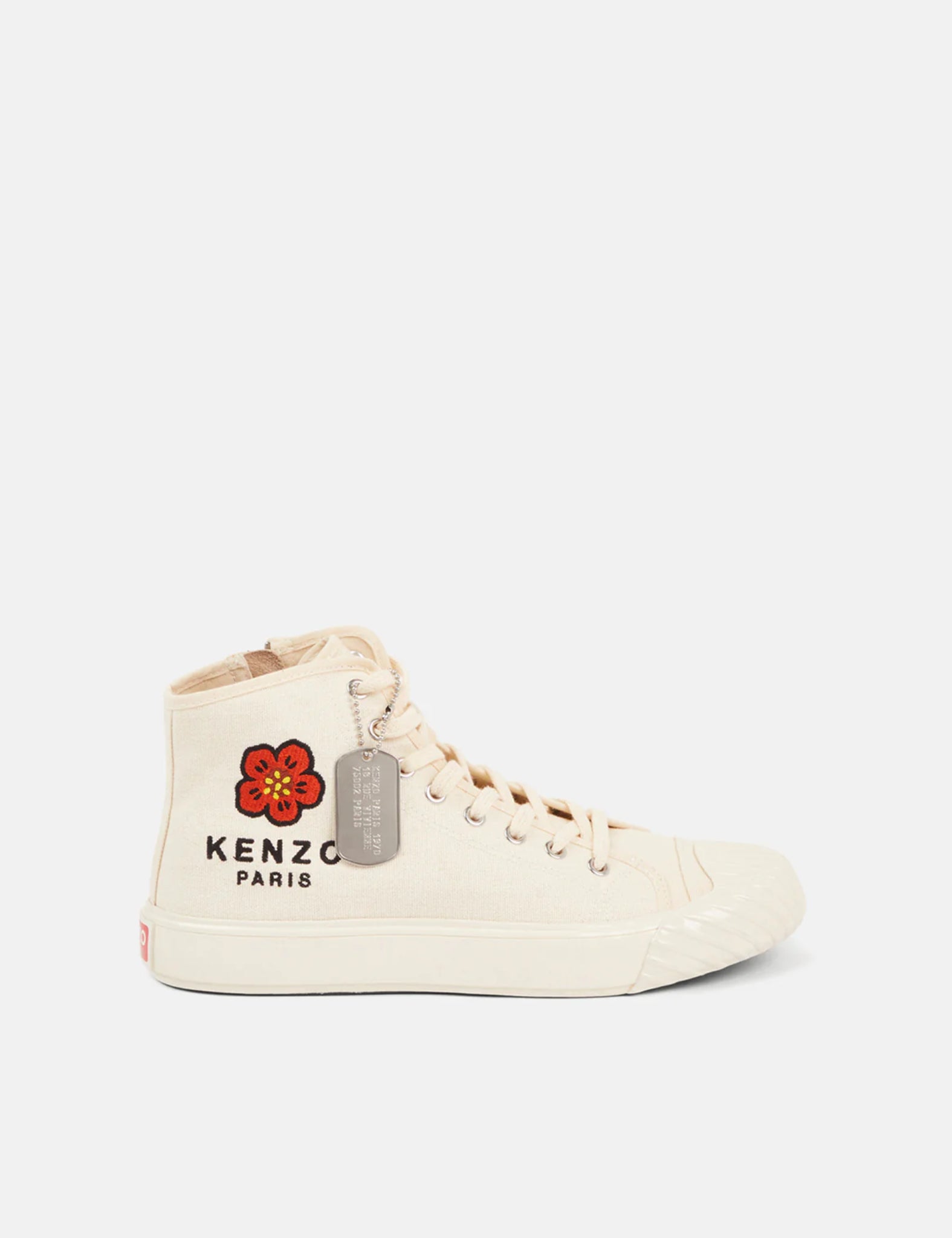 Kenzo Kenzoschool Cream White High-Top Sneakers