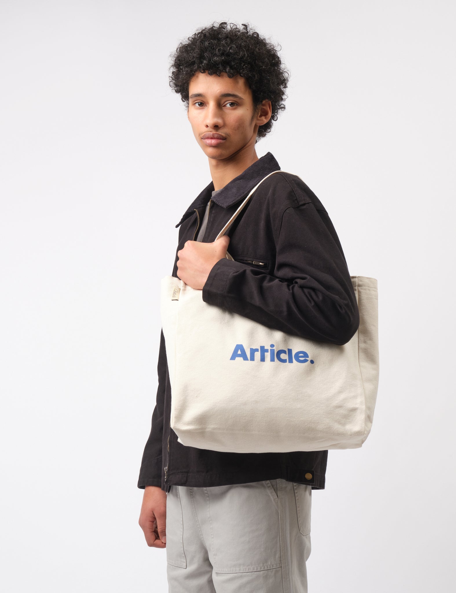 Organic Heavyweight Canvas Tote Bag in Ecru