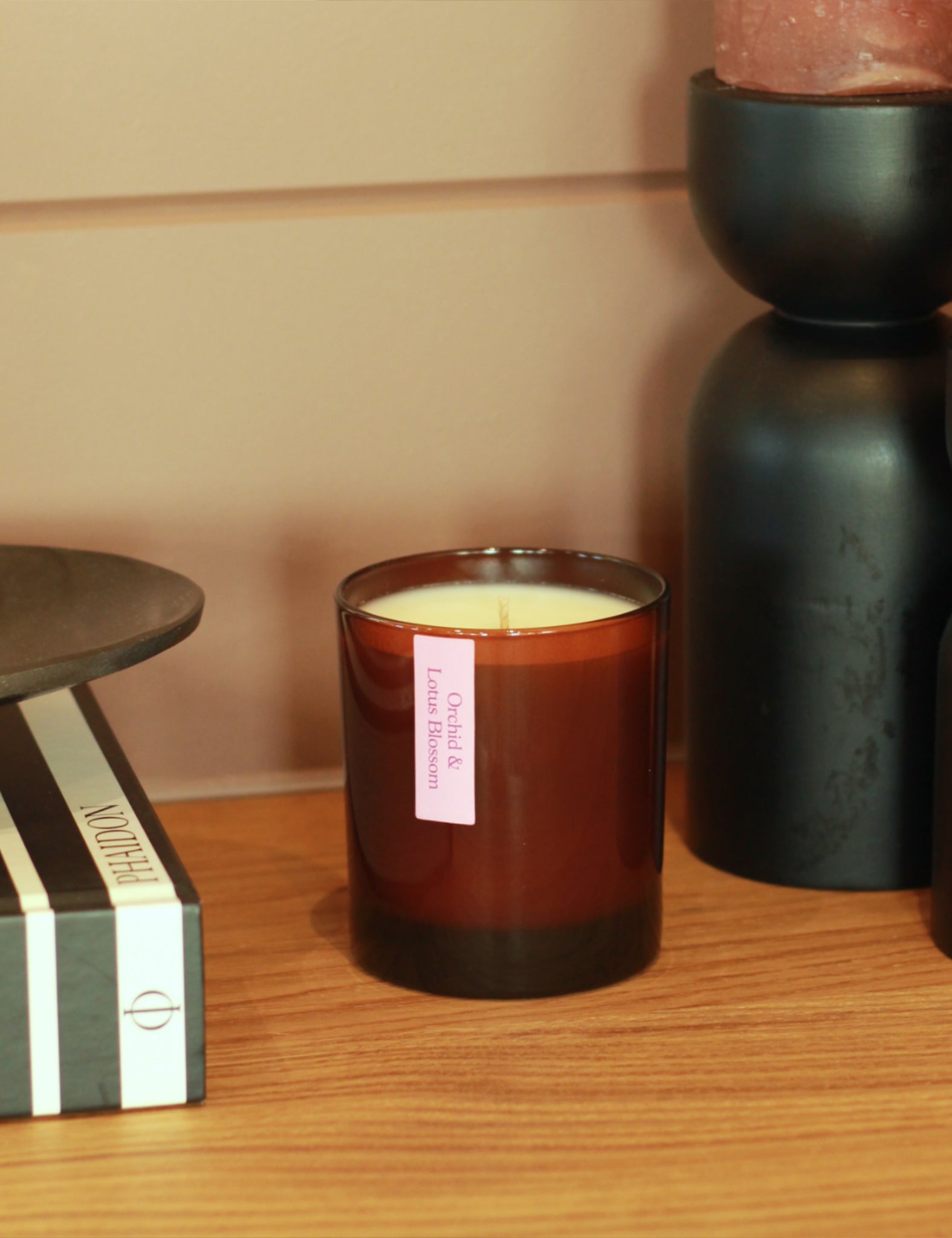 Hand-Poured Soy Candle - Orchid & Lotus Scent