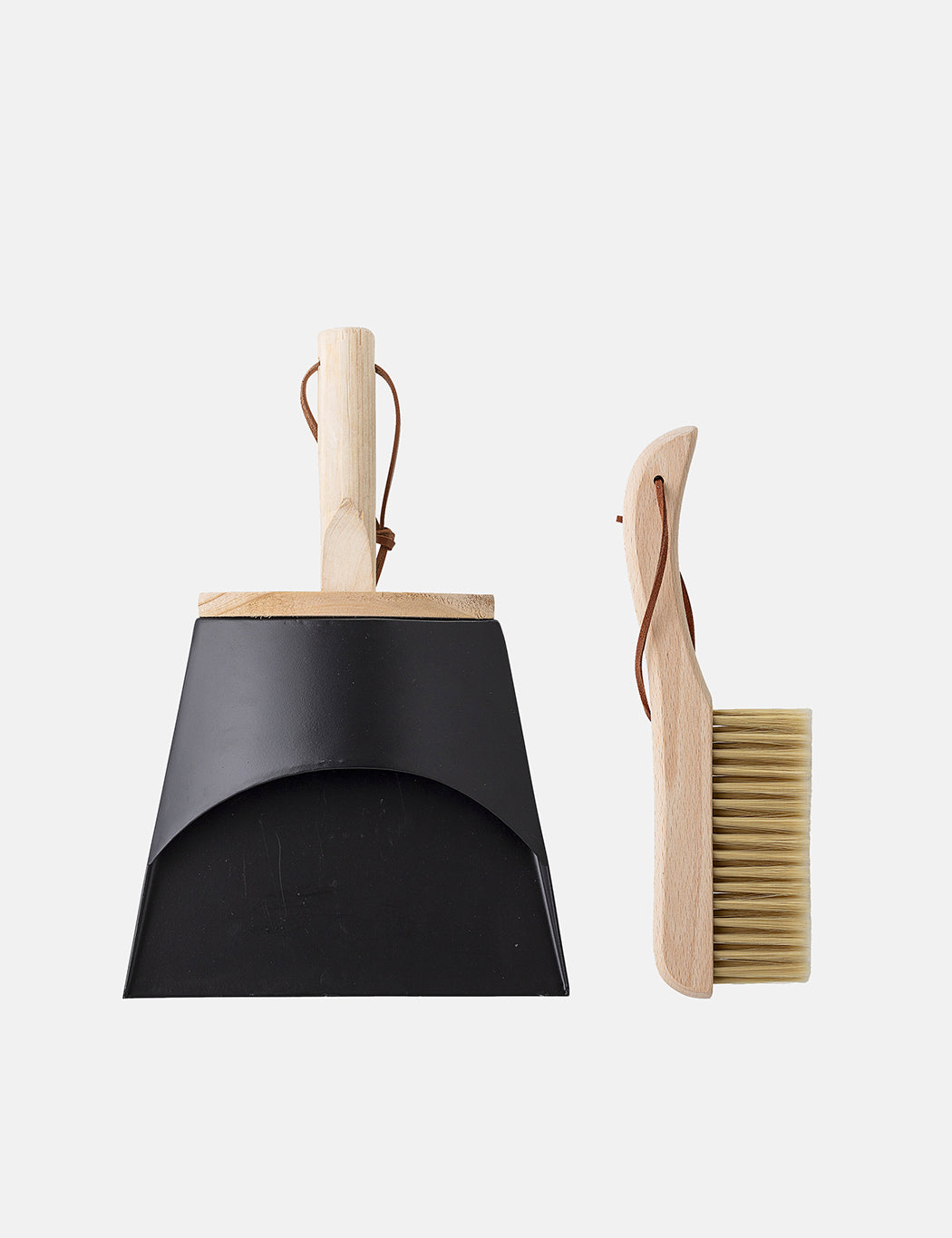 Beech Wood Dustpan & Broom Set by Bloomingville