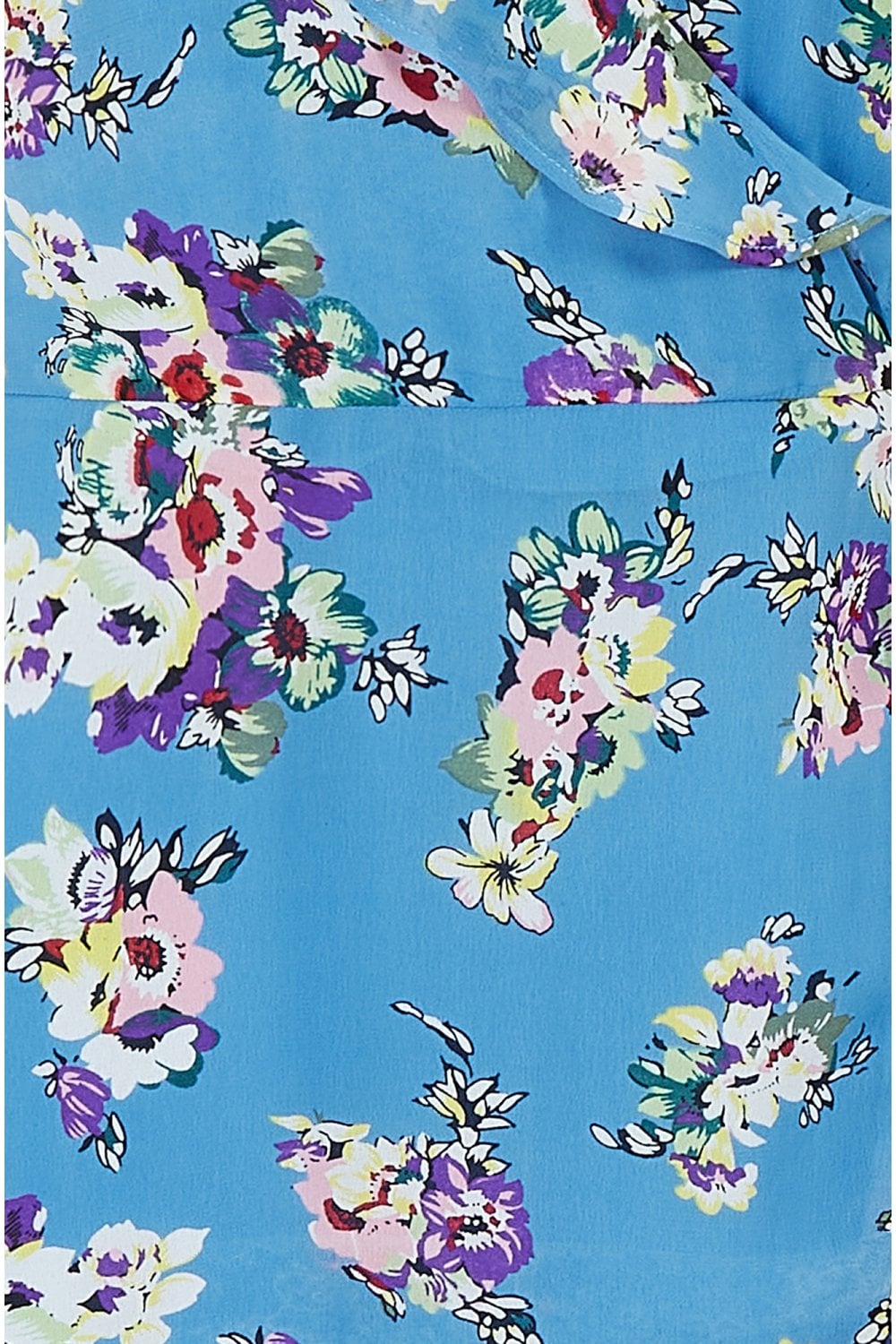 Yumi Floral Wrap Dress in Blue