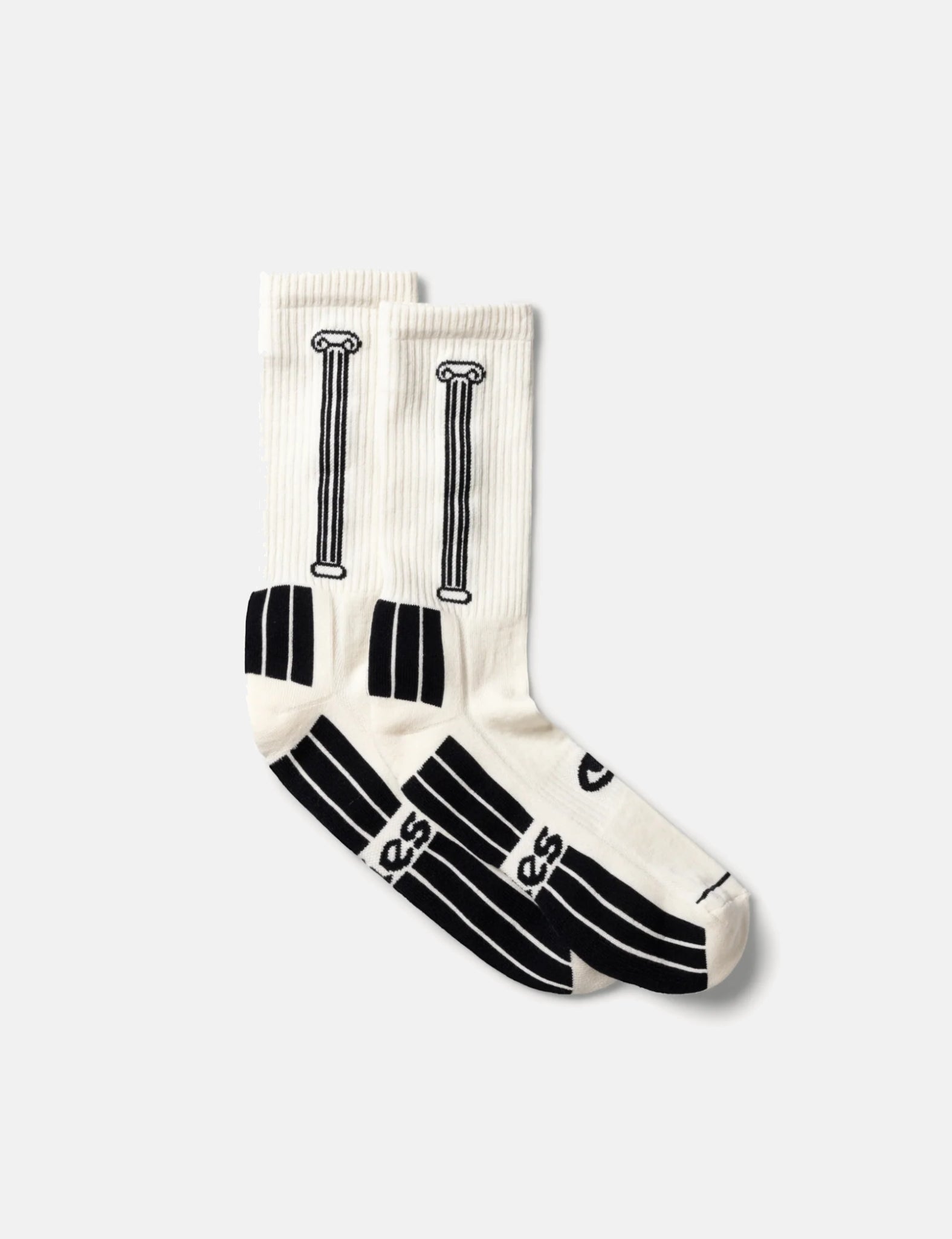 Aries Ecru Column Socks – Classic Style
