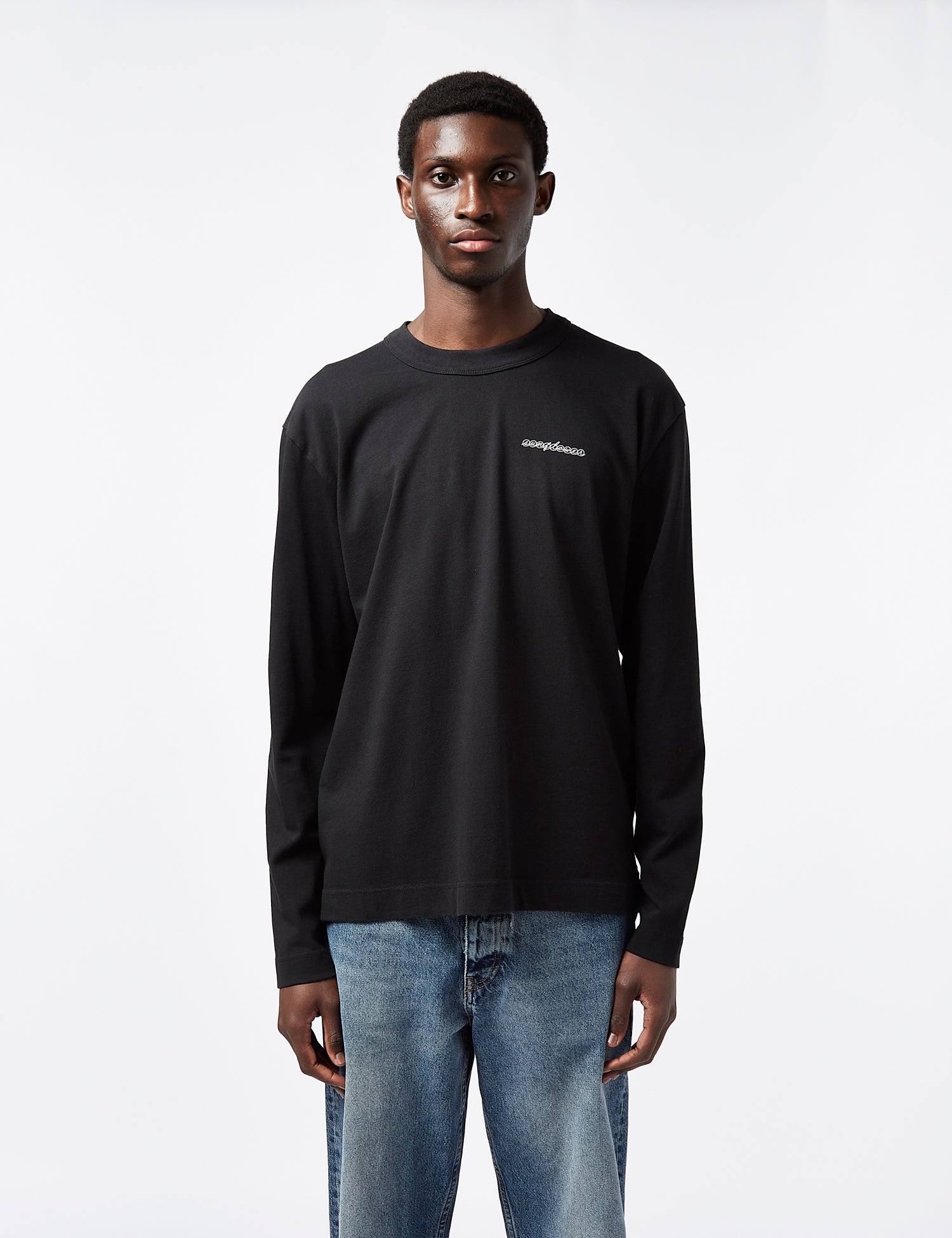 Organic Sunflower Logo Long Sleeve Tee - Black